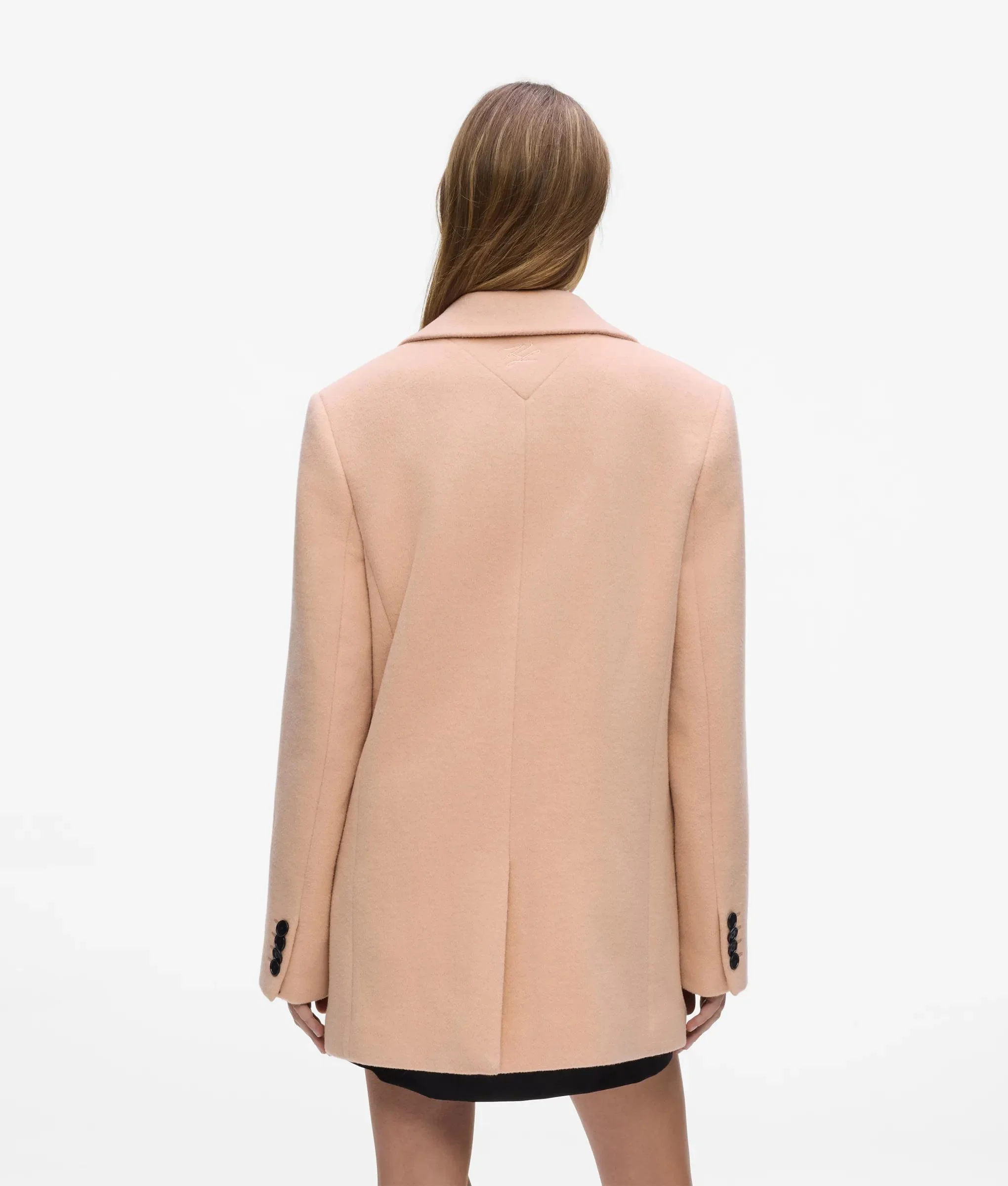 Manteau court en laine mélangée