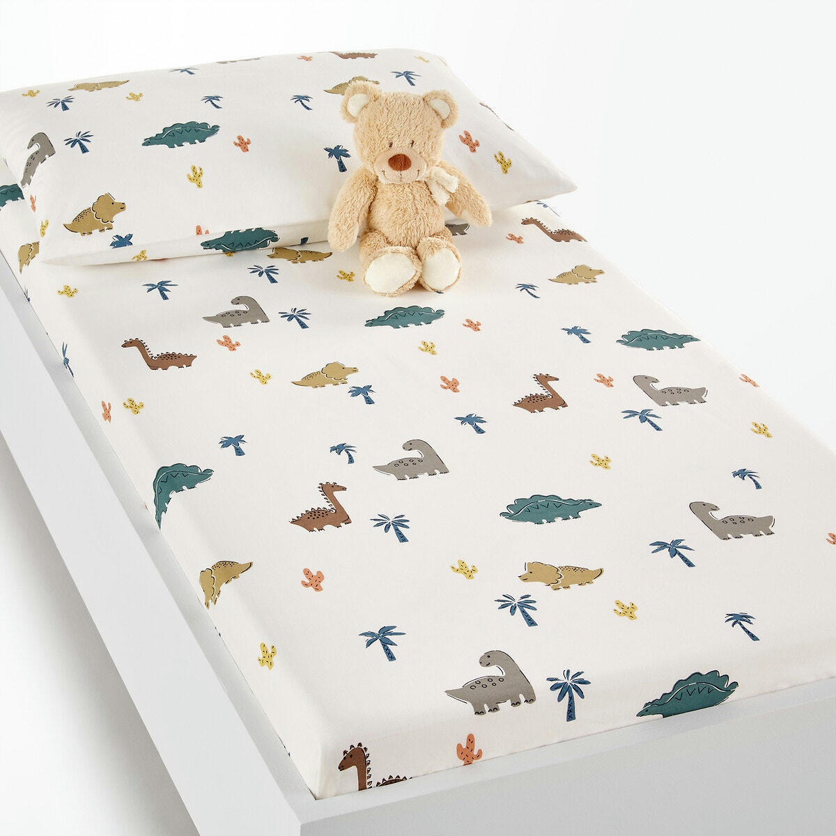 Drap-housse coton bonnet 17 cm, Dino Pop