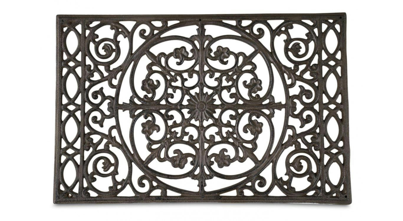 - Paillasson Rectangulaire Fonte Marron 56x36x2cm