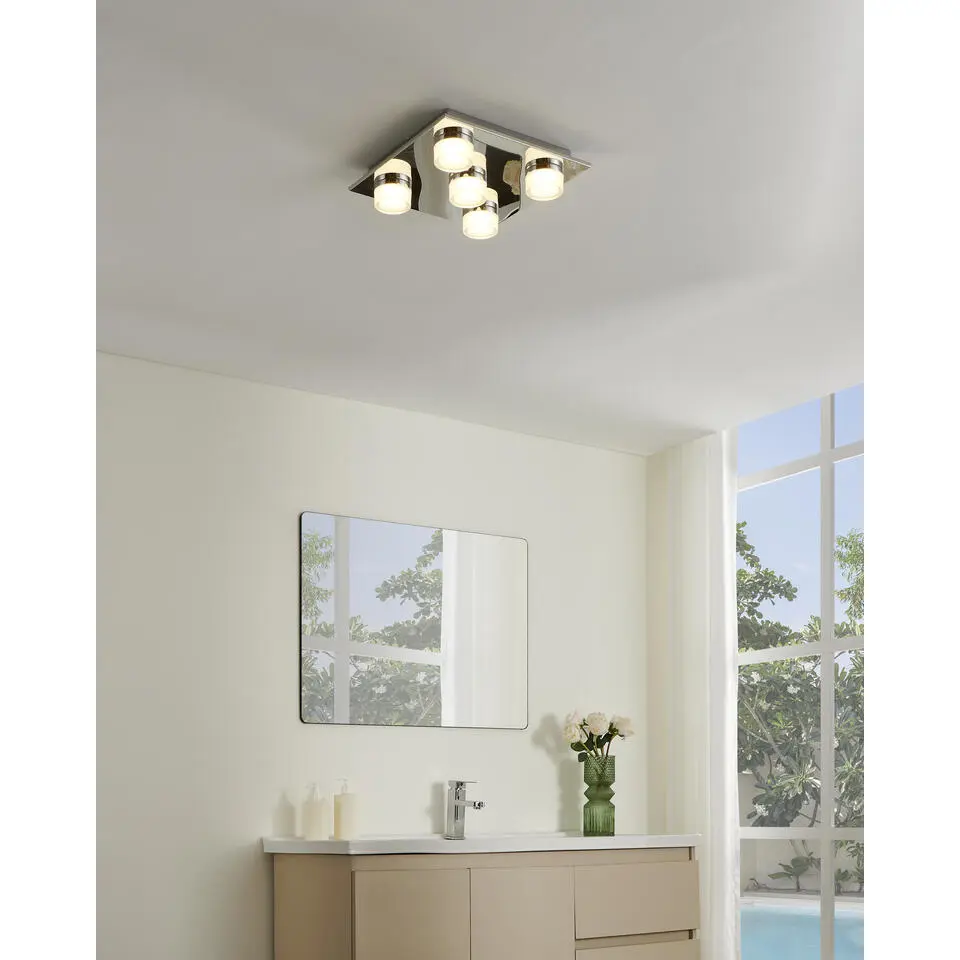 EGLORomendo1Plafondlamp-LED-32cm-Chroom-Dimbaar