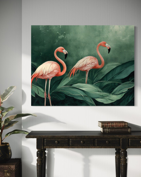 Feeby Obraz na płótnie, botanika, różowe flamingi, przyroda 60x40