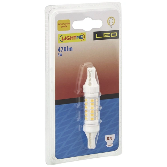 Leuchtmittel, 5 W, R7s, 3000 K, warmweiß, 470 lm