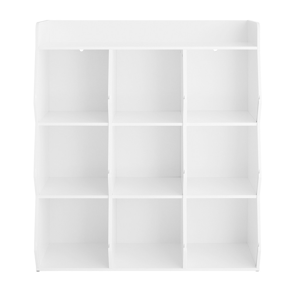 SoBuy Regał dziecięcy z 9 półkami Biały 118x42x105cm Nowoczesny KMB120-W