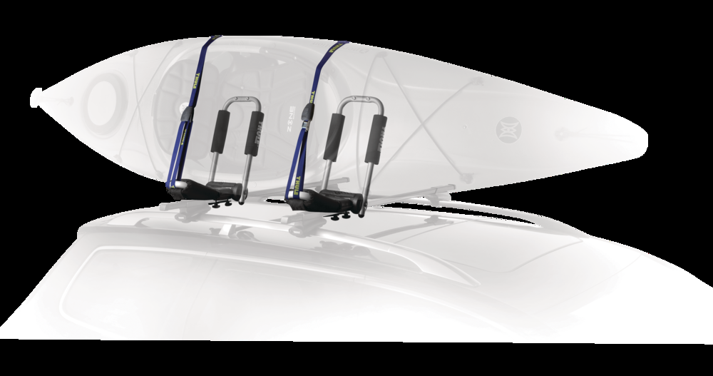 Thule 835 Hull-a-Port Pro Rooftop J-Stacker Roof Top Mount Kayak Rack, Adjustable, 34-in, 2-pc