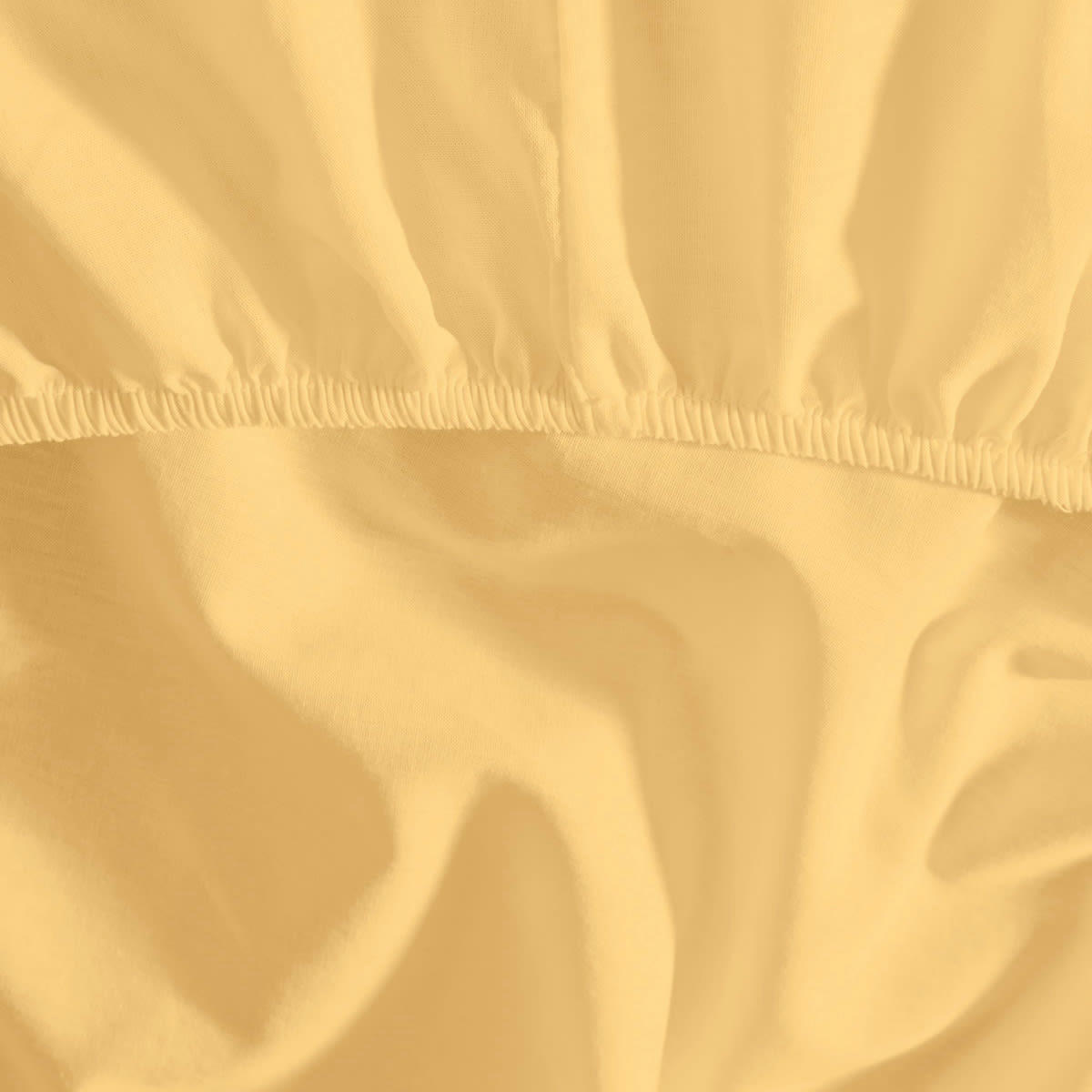STUDIO - Drap housse en coton bonnet 30cm  miel 140x190 cm
