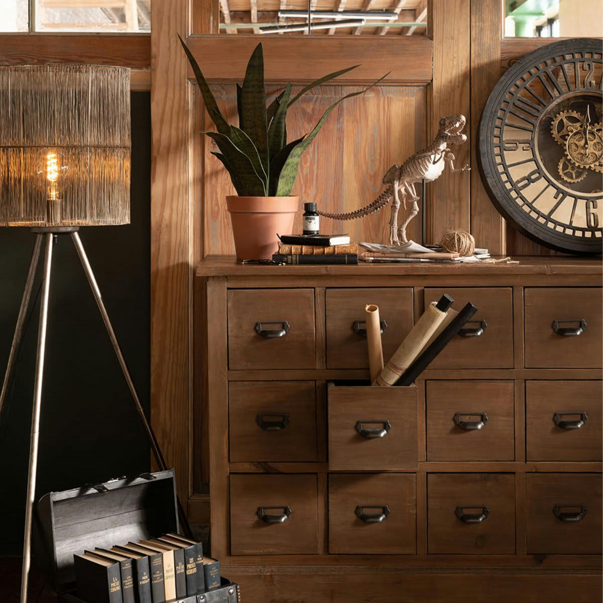 JOAK - Lampadaire moderne en métal marron