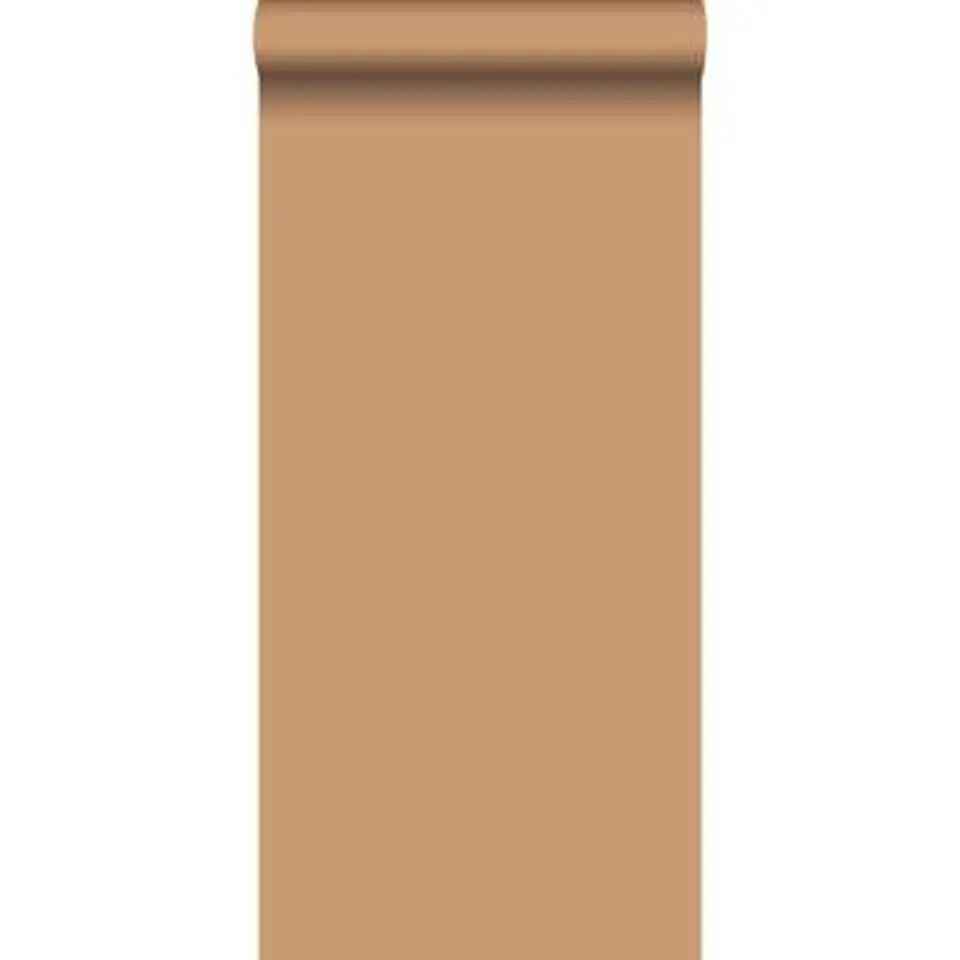 ESTAhome behang - effen - glanzend koper bruin - 0.53 x 10.05 m