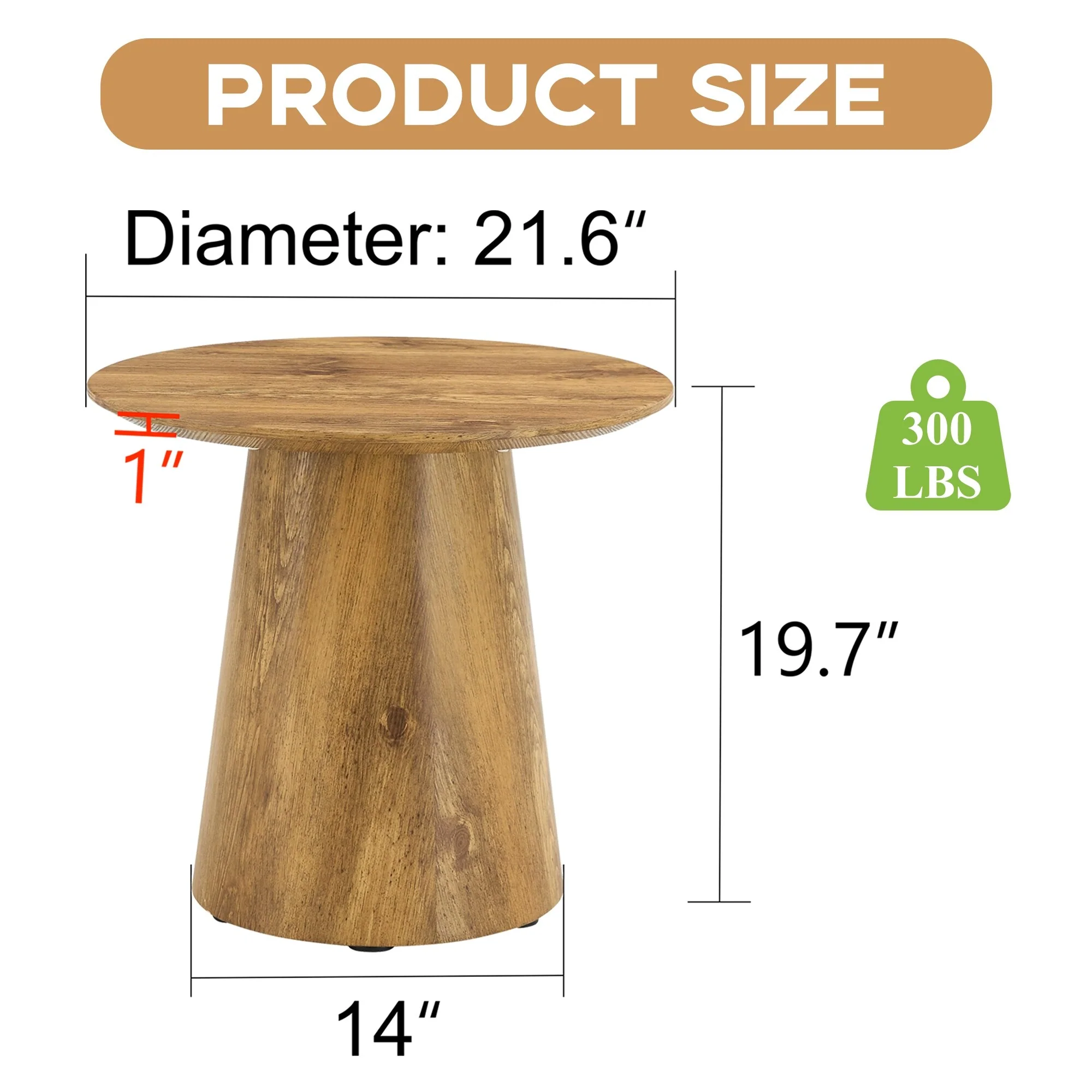 Wood Grain Mdf Round Coffee Table,Wood Grain Texture Sticker,Exquisite Wood Grain Surface,Round Tabletop Design.