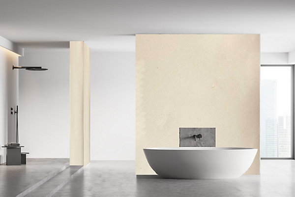 Panneau 2500x1200x25 mm en véritable pierre naturelle Paloma sur composite avec un chant revêtu