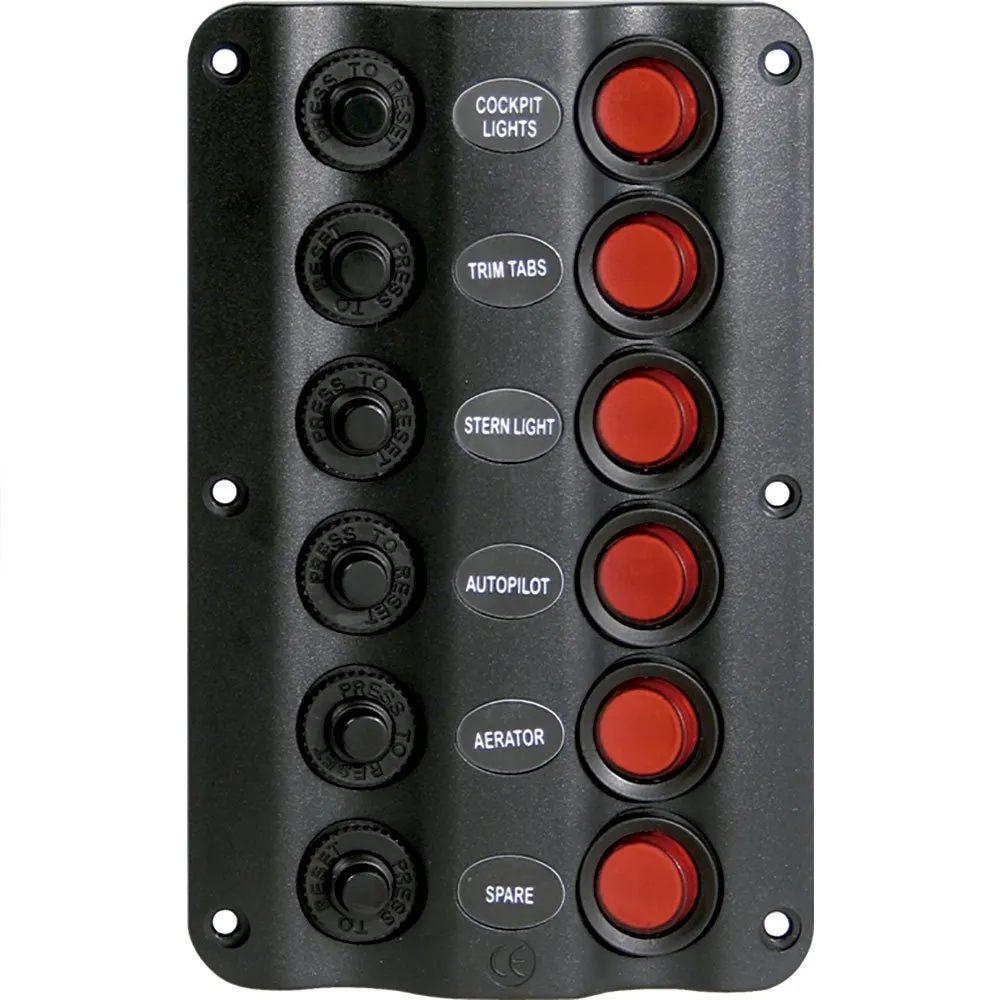 Talamex Swichpanel Wavedesign 6 Switches 12V