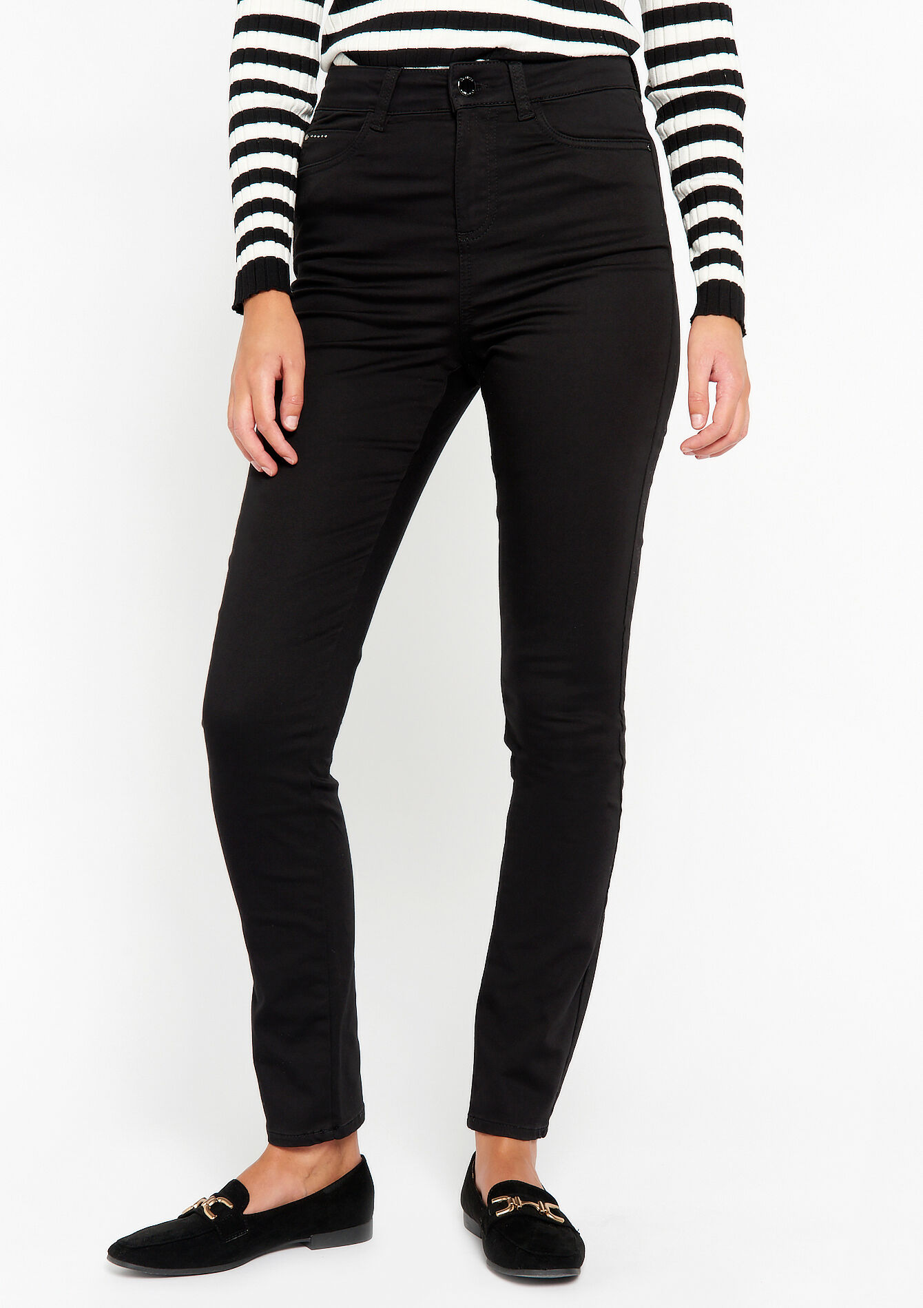 Skinny broek met hoge taille