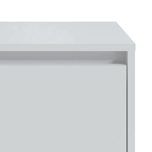 NNEVL Bedside Cabinet High Gloss White 45x34x44.5 cm Chipboard