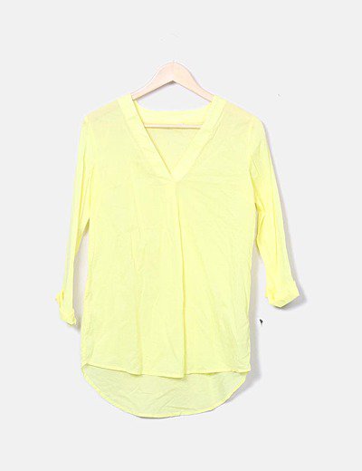 Camaïeu Asymmetric yellow blouse
