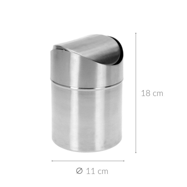 Metalowy kosz łazienkowy MINI - 1 l