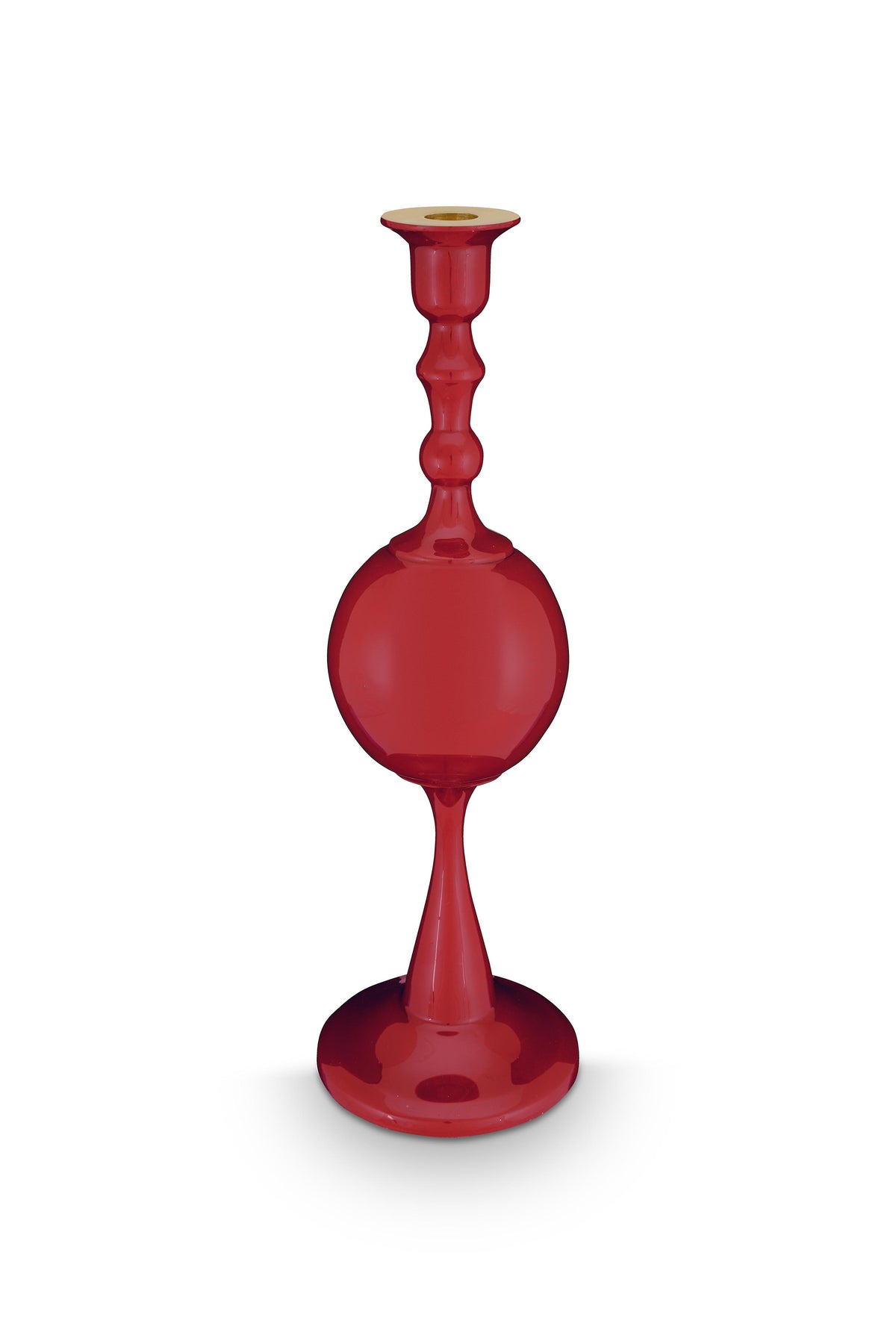 Pip Studio Kandelaar Sphere - Metaal - Donkerrood - 37cm