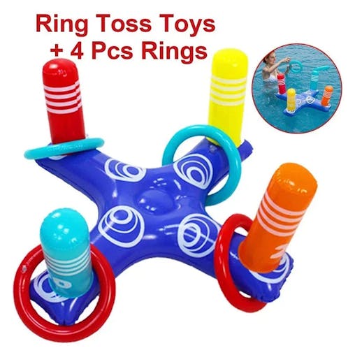NNEOBA Inflatable Ring Toss Game Floating Pool Toys Set
