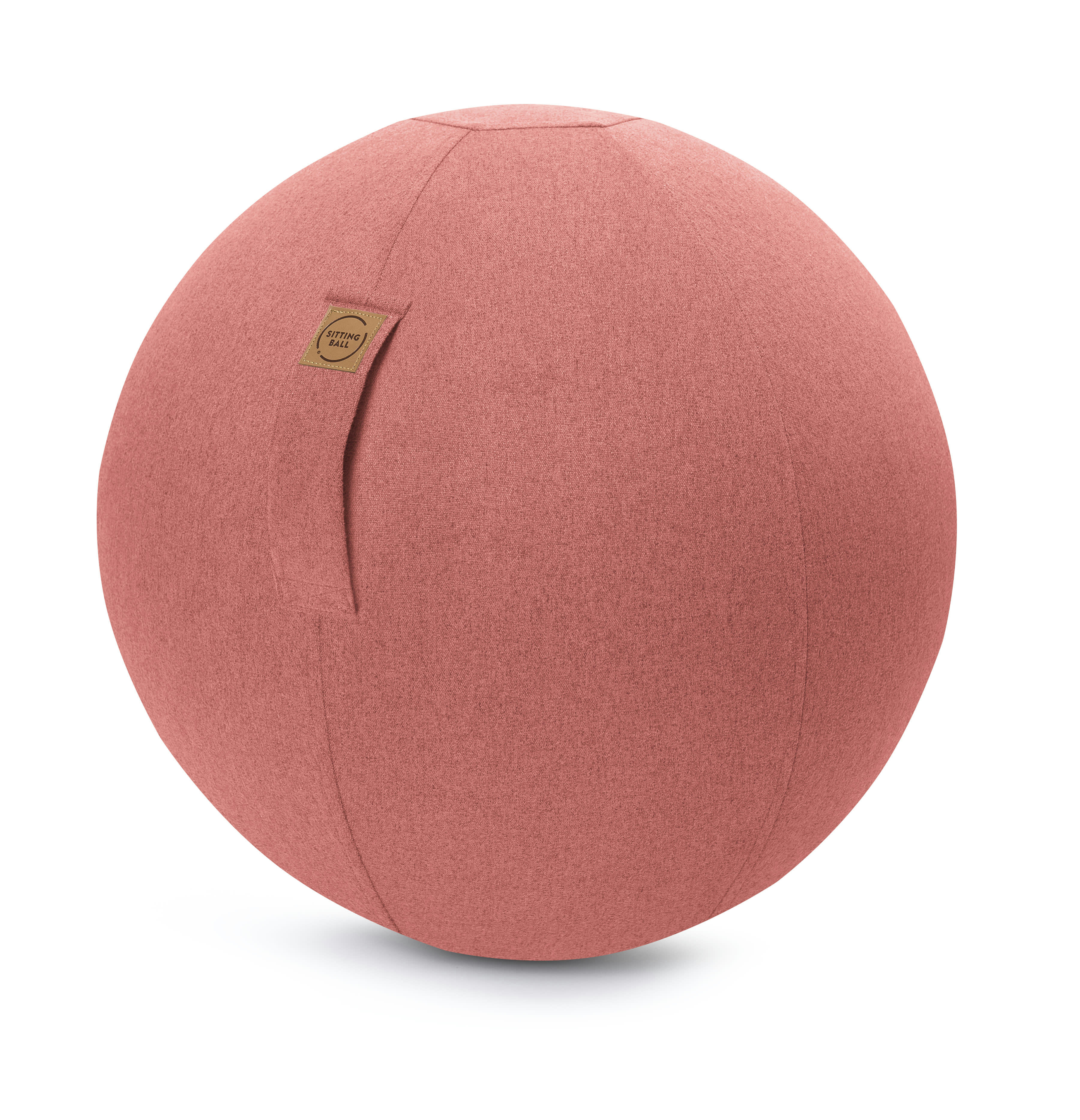 FELT - Balle d'assise aspect feutrine saumon avec poignée polyester D65
