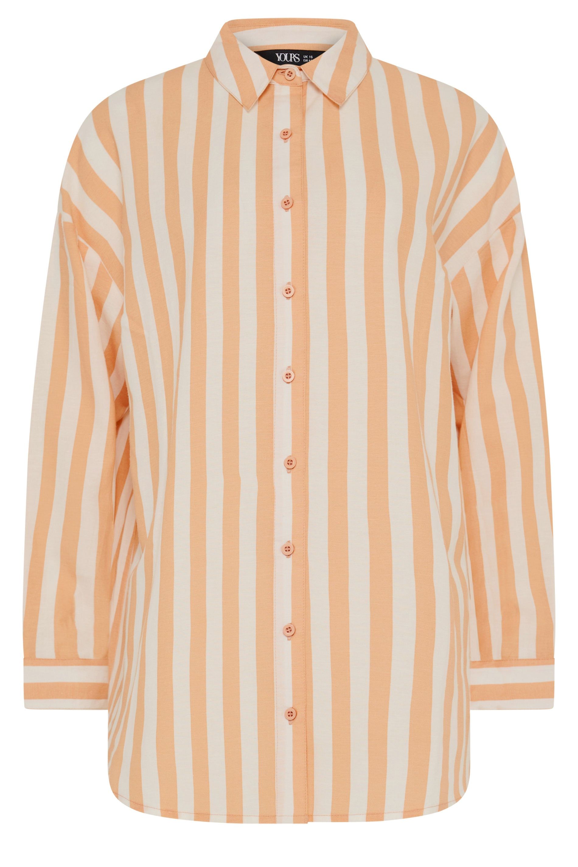 Yours Stripe Linen Long Sleeve Shirt