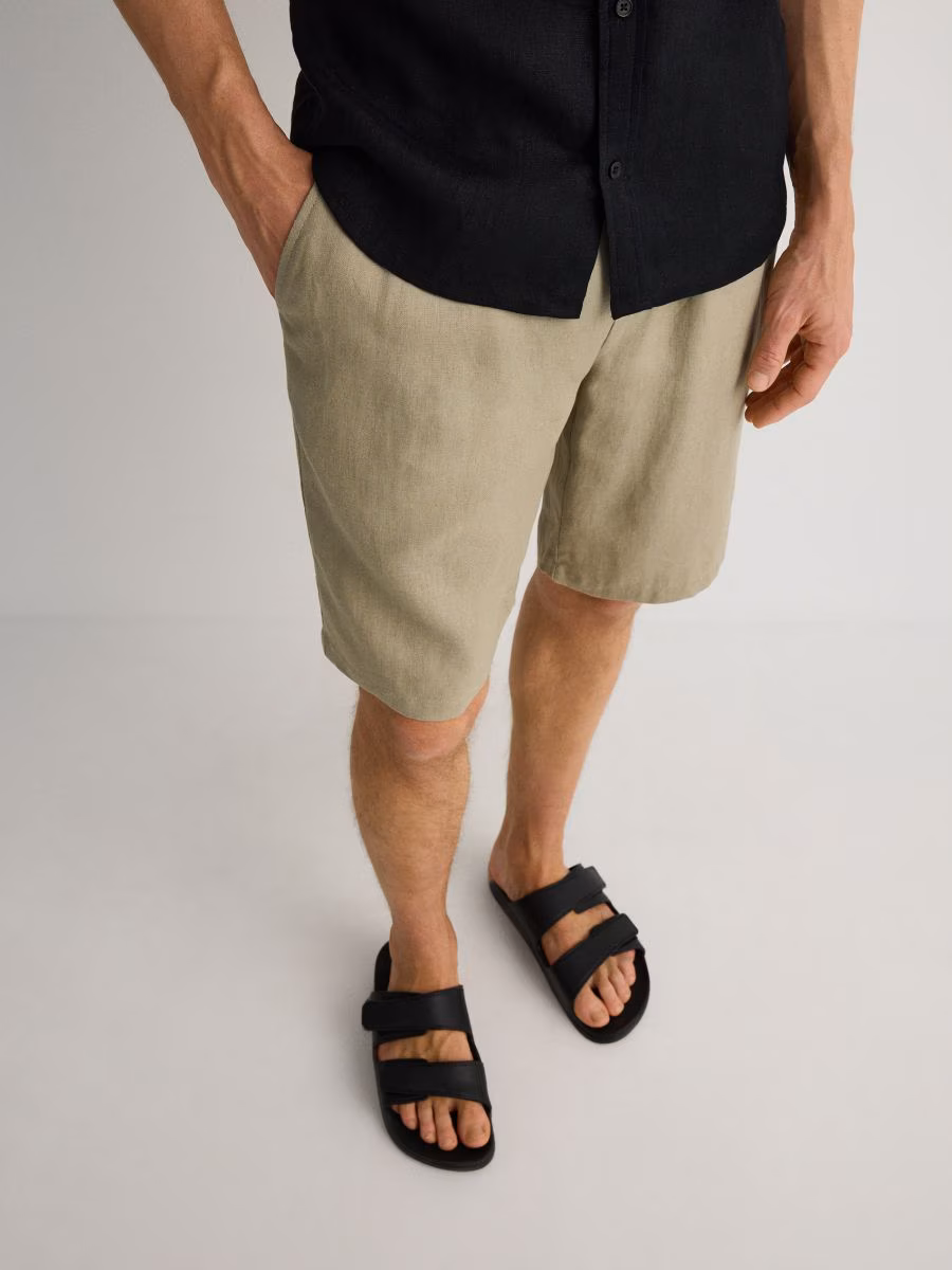Linen Jogger Shorts