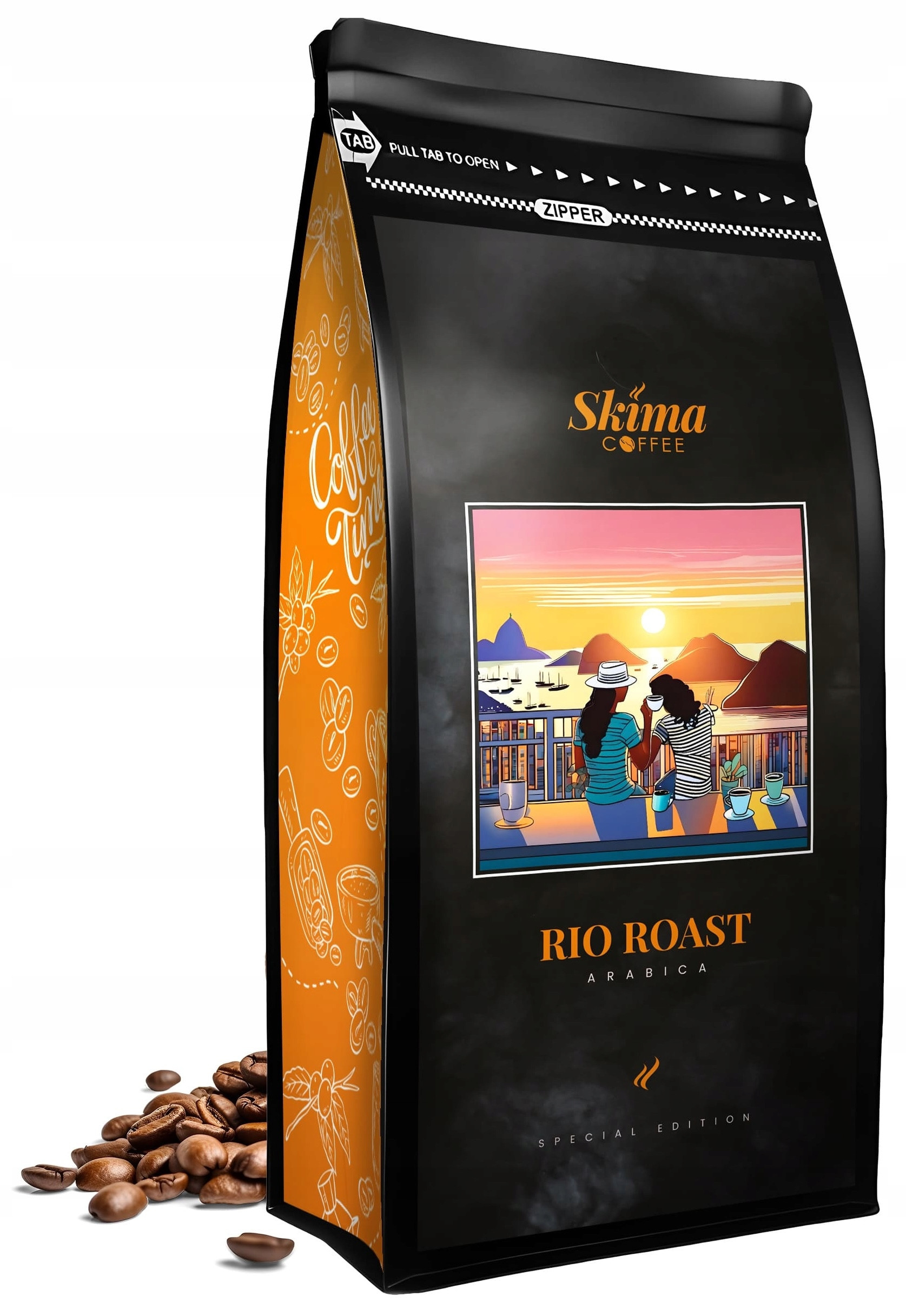Kawa ziarnista 1kg Rio Roast 100% Arabica Świeża do ekspresu