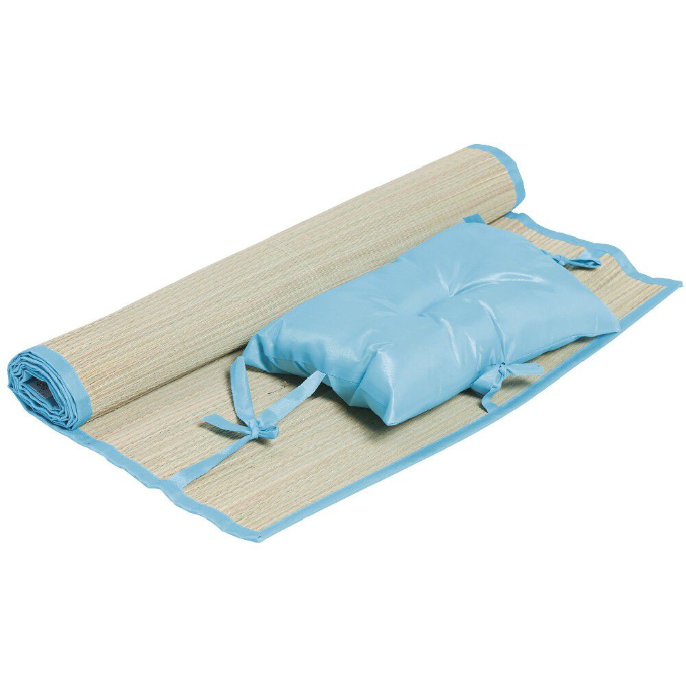 Natte de plage avec coussin 190x60 cm