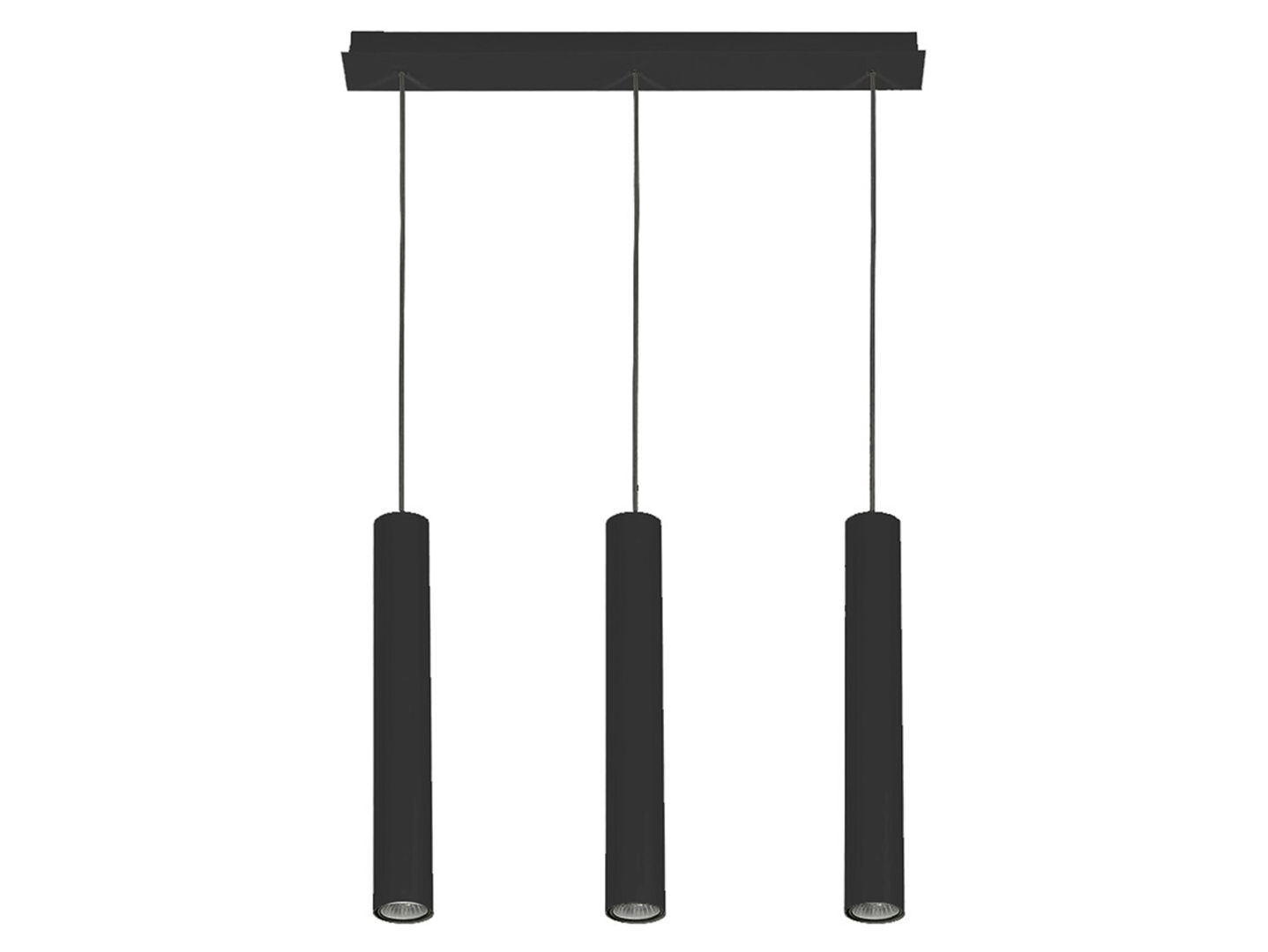 Lampa wisząca Eye III 3-punktowa stalowa czarna