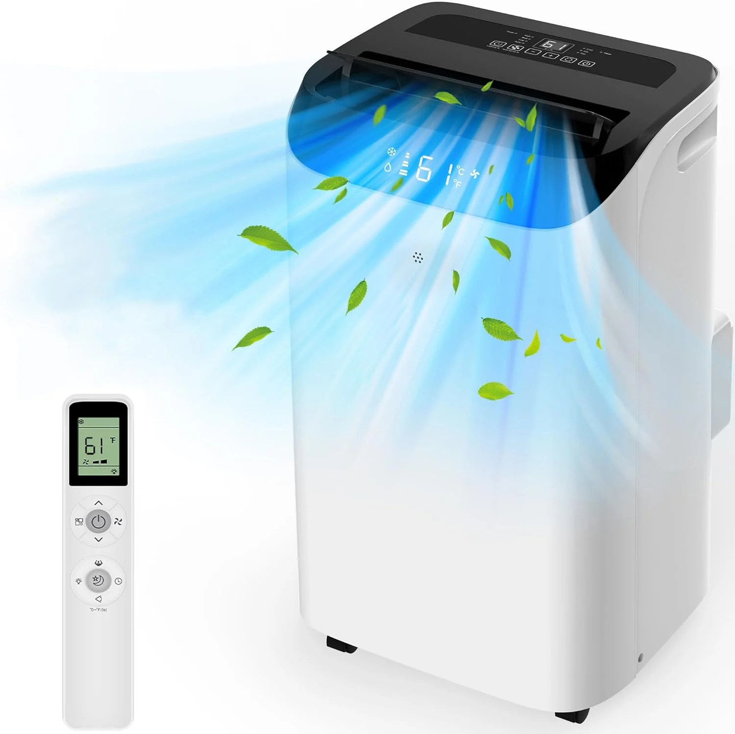 14000 BTU Portable Air Conditioners with Remote Control, 3-in-1 Free Standing Cooling AC Unit with Fan  Dehumidifier, Cools Room up to 700 sq.ft, Smart/Sleep Mode,3 Speed,Auto Swing,24H Timer(12000 Btu)