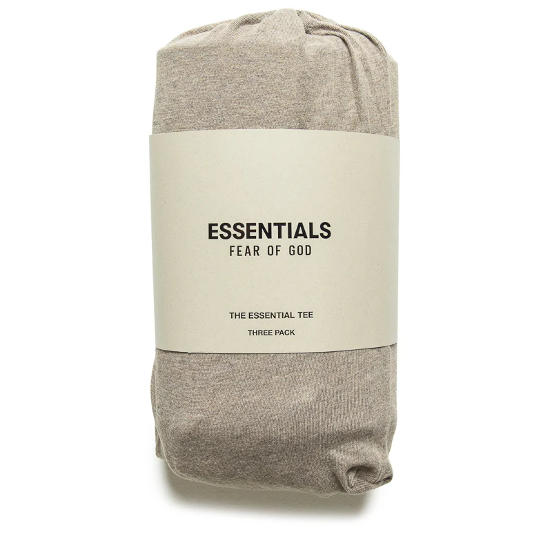 Fear Of God Essentials 3 Pack Essential Tee - Heather Gray
