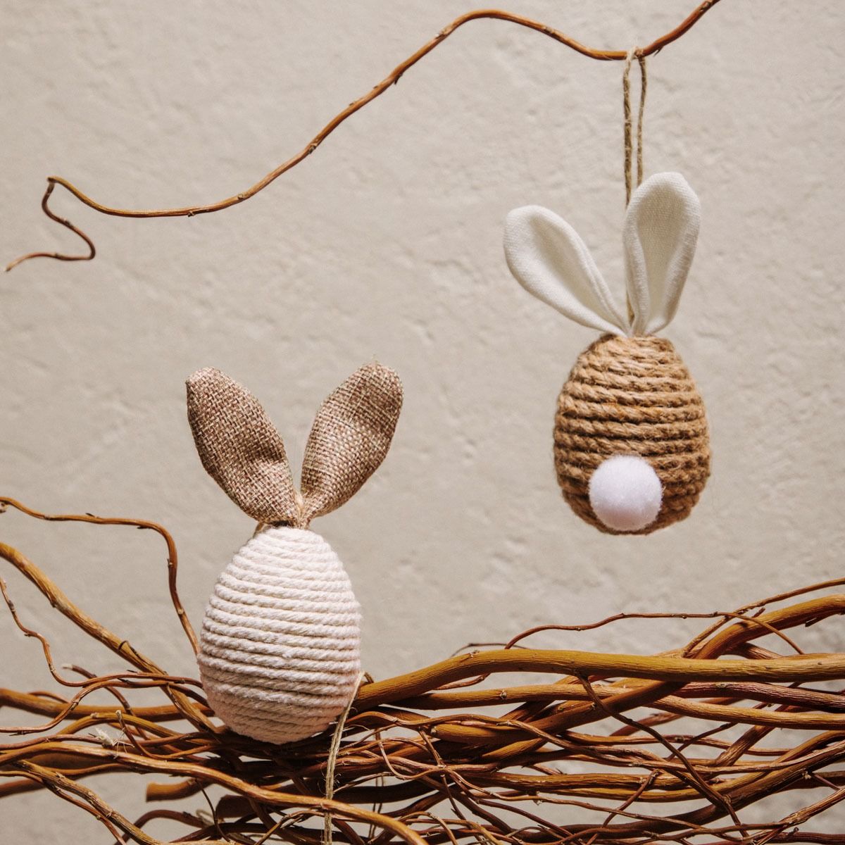 Zestaw zawieszek PASSEL jaja z uszami 2 szt.