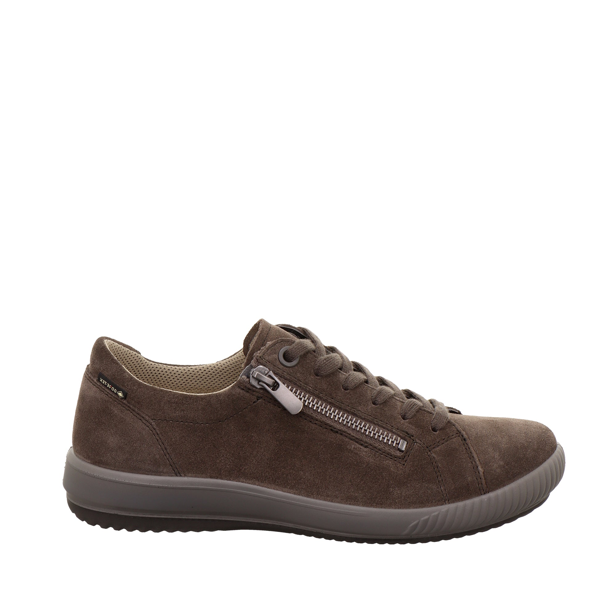 TANARO 5.0 SNEAKER LOW ZIPPER VELOURSLEDER GRAU-BRAUN