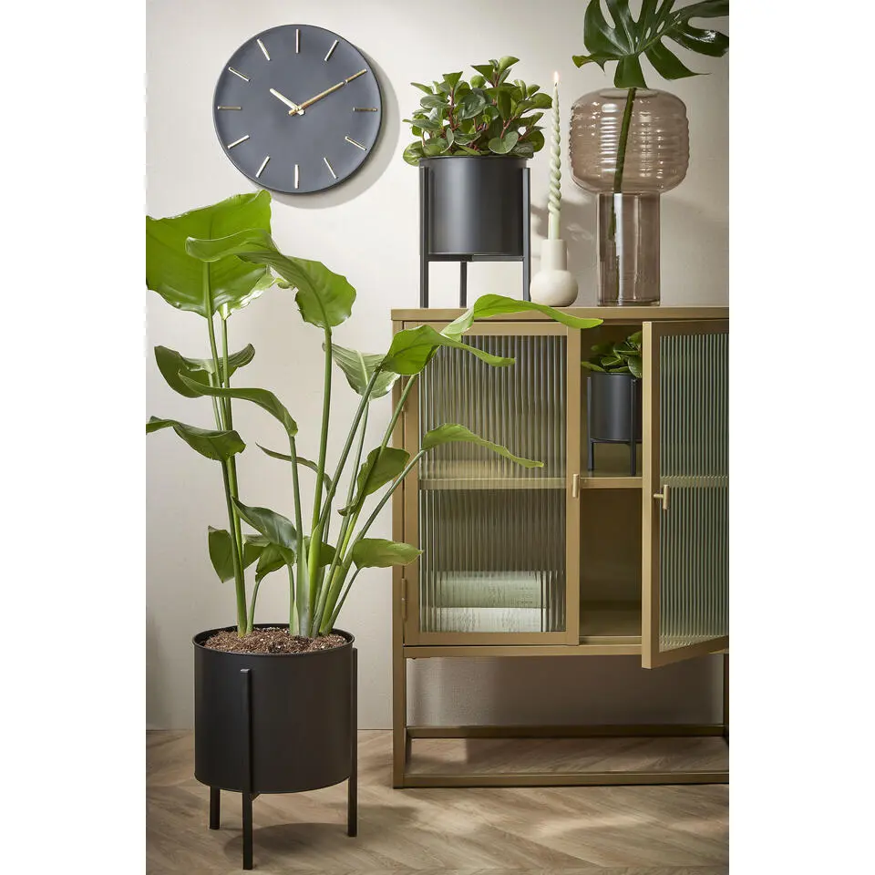 Mica Decorations Brixen Wandklok - &Oslash;35,5 cm - Zwart