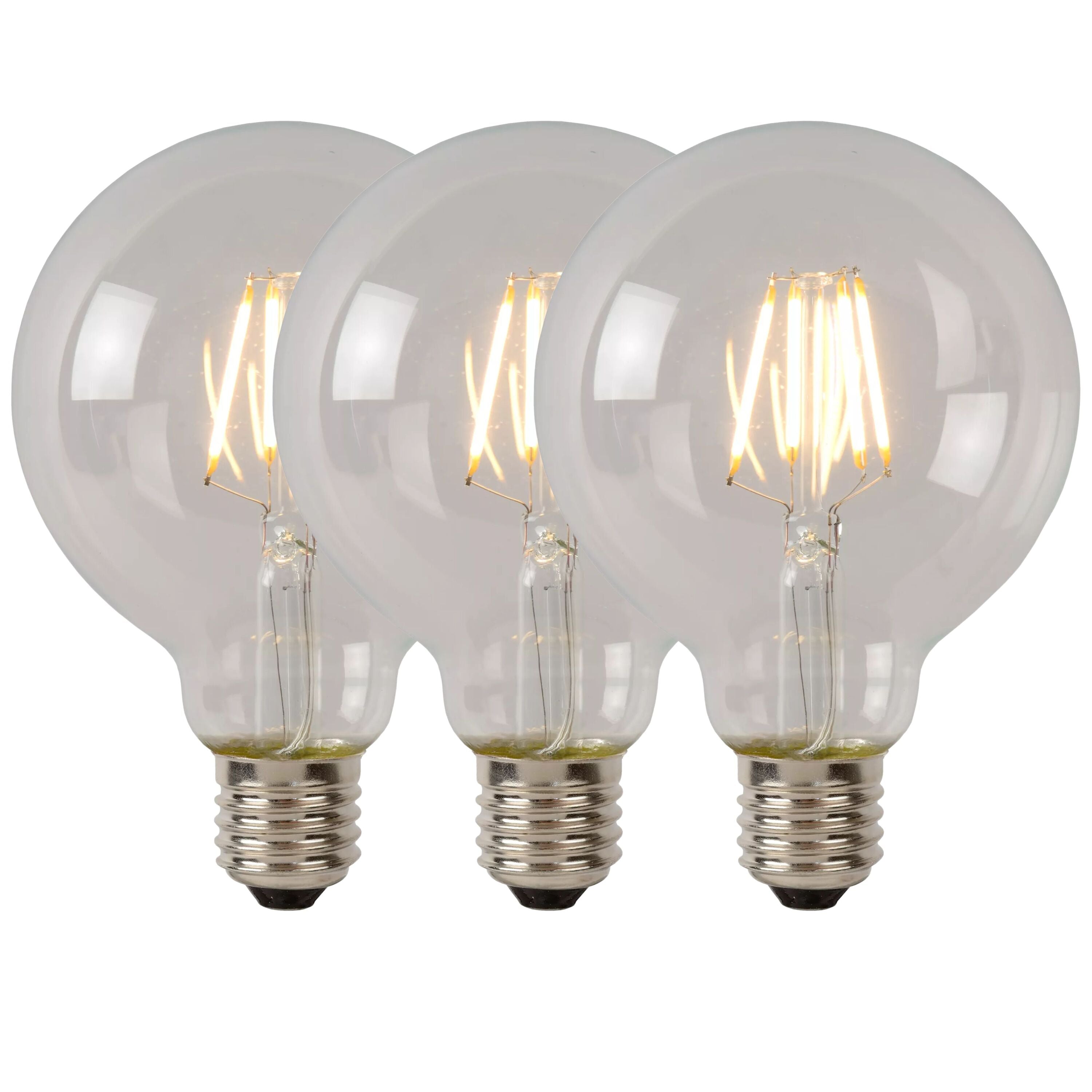 Lucide G80 Class B Filament lamp - Transparant (set van 3)