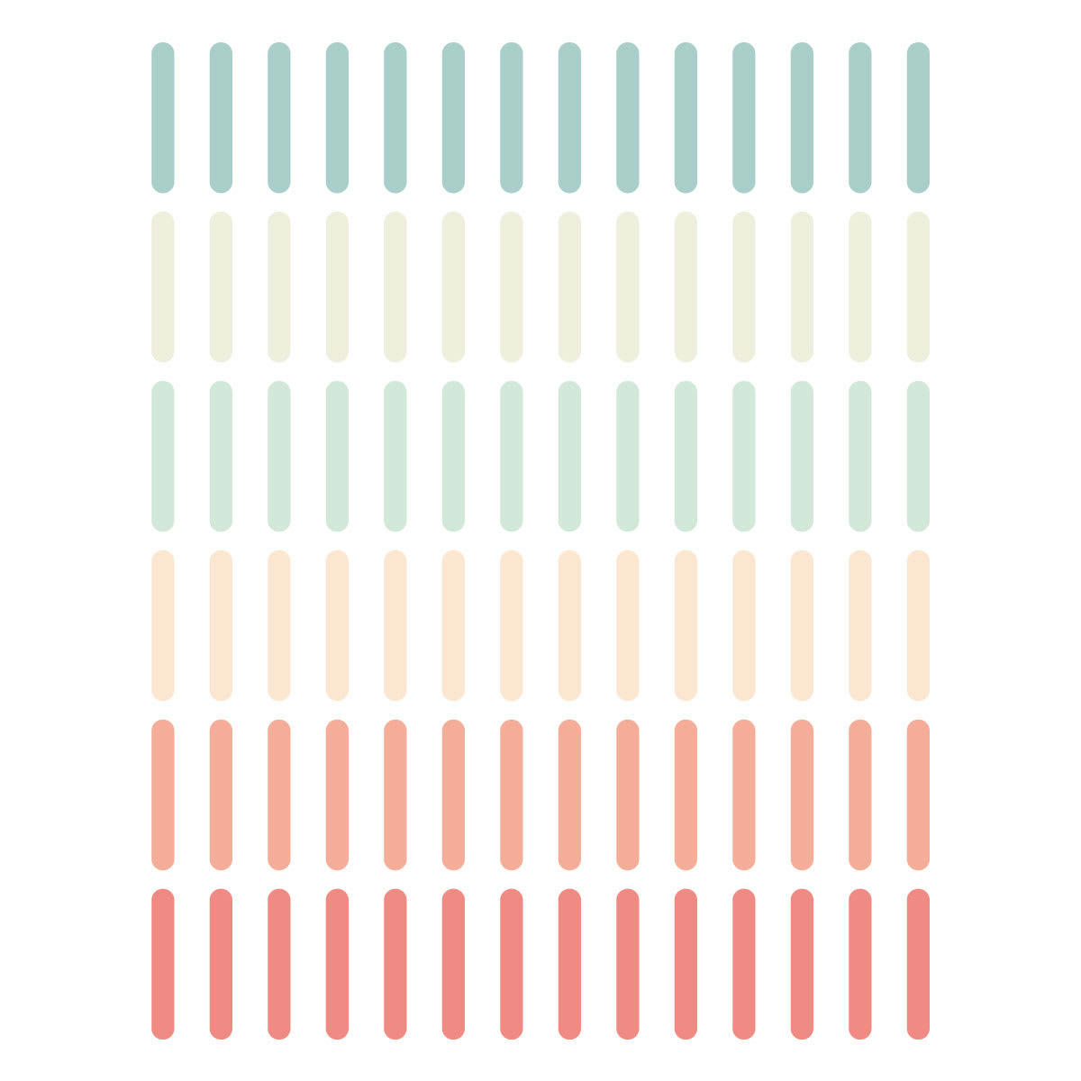 CONFETTI - Stickers muraux en vinyle confettis pêche et vert