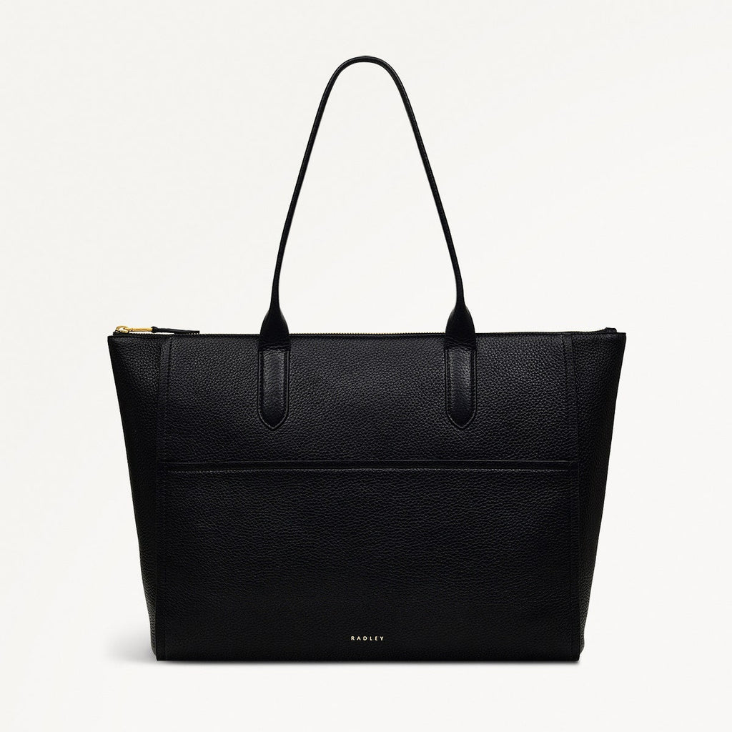 OAK STREET MEDIUM ZIPTOP TOTE BLACK