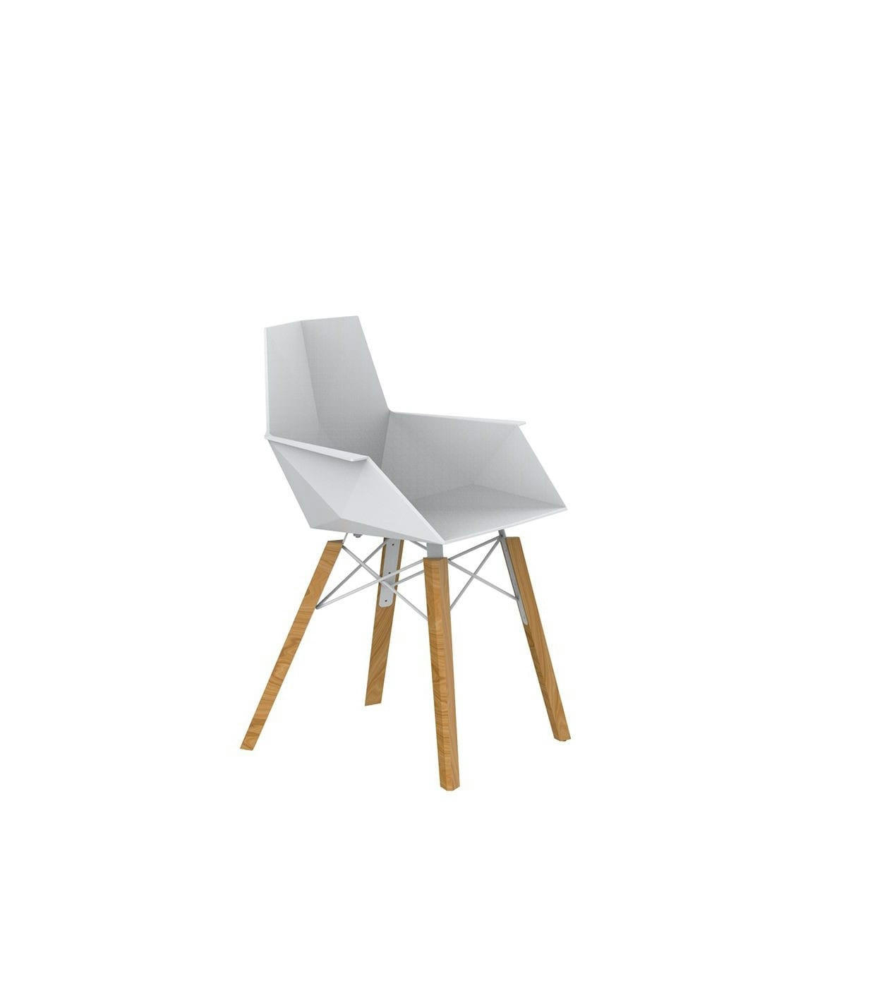 FAZWOOD - Chaise à accoudoirs FAZ Wood Bois,Plastique beige 49x82x53 cm