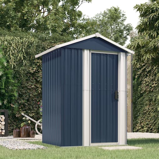 NNEVL Garden Shed Anthracite 126x97.5x177 cm Galvanised Steel