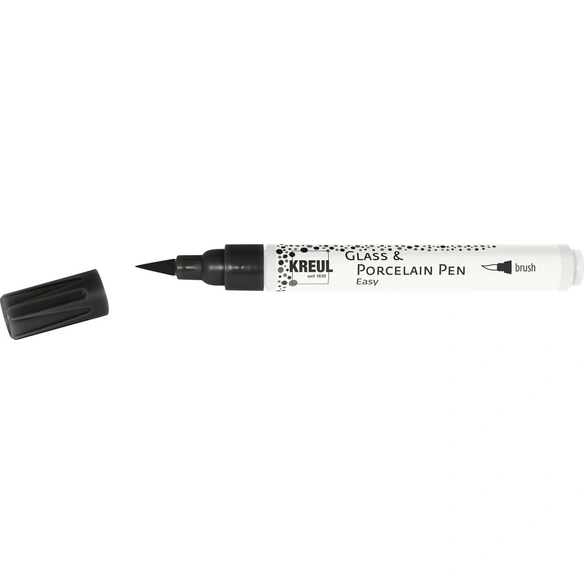 Porzellanmalstift, Glass   Porcelain Pen Easy, brush schwarz