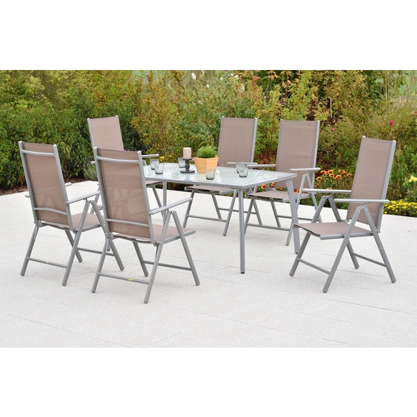 Gartenmöbel-Diningset »Amalfi«, 7 tlg., 6 Sitzplätze, Aluminium