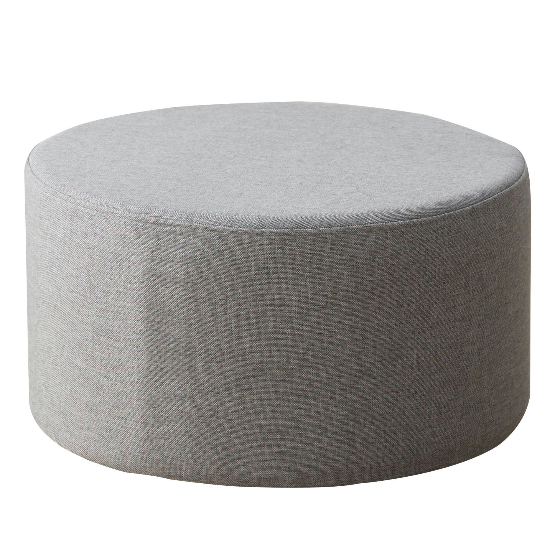 ENJOYRELAX - Repose-pieds pouf bas 45x45x25 cm en tissu gris