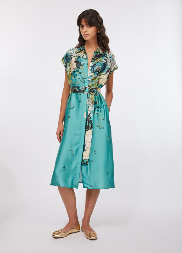 Abito chemisier in twill stampato