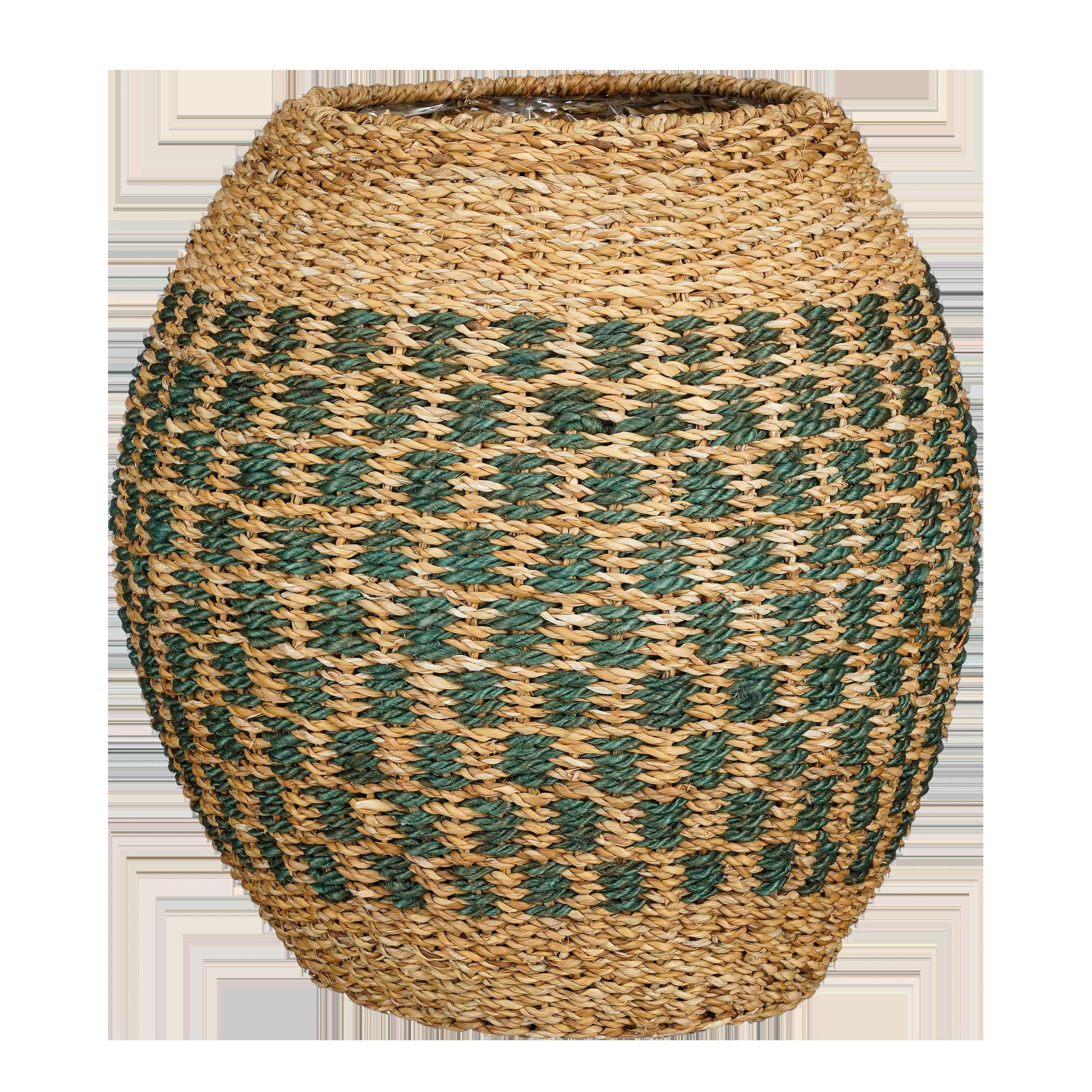 BILLY - Cache-pot en jonc de mer vert H52