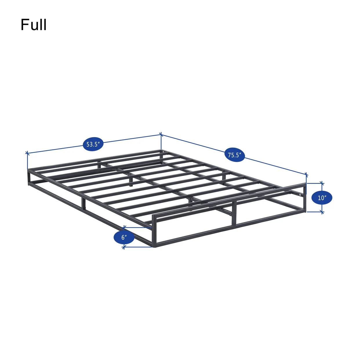 Sleeplanner 10 Inch Low Profile Metal Platform Bed Frame No Box Spring Needed