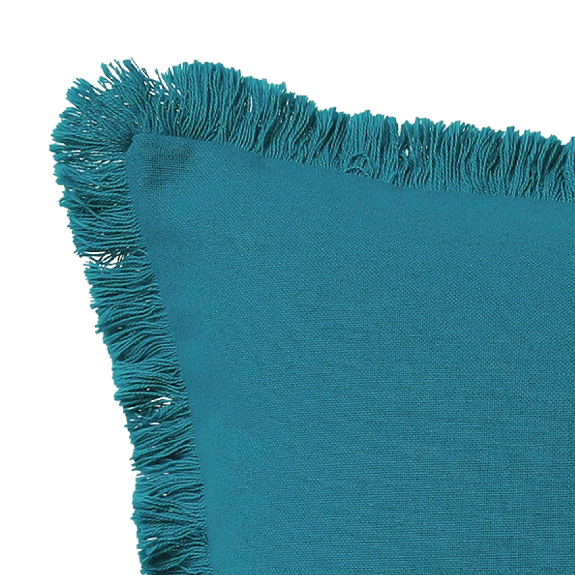 FRANGE - Coussin 40x40 bleu canard en coton