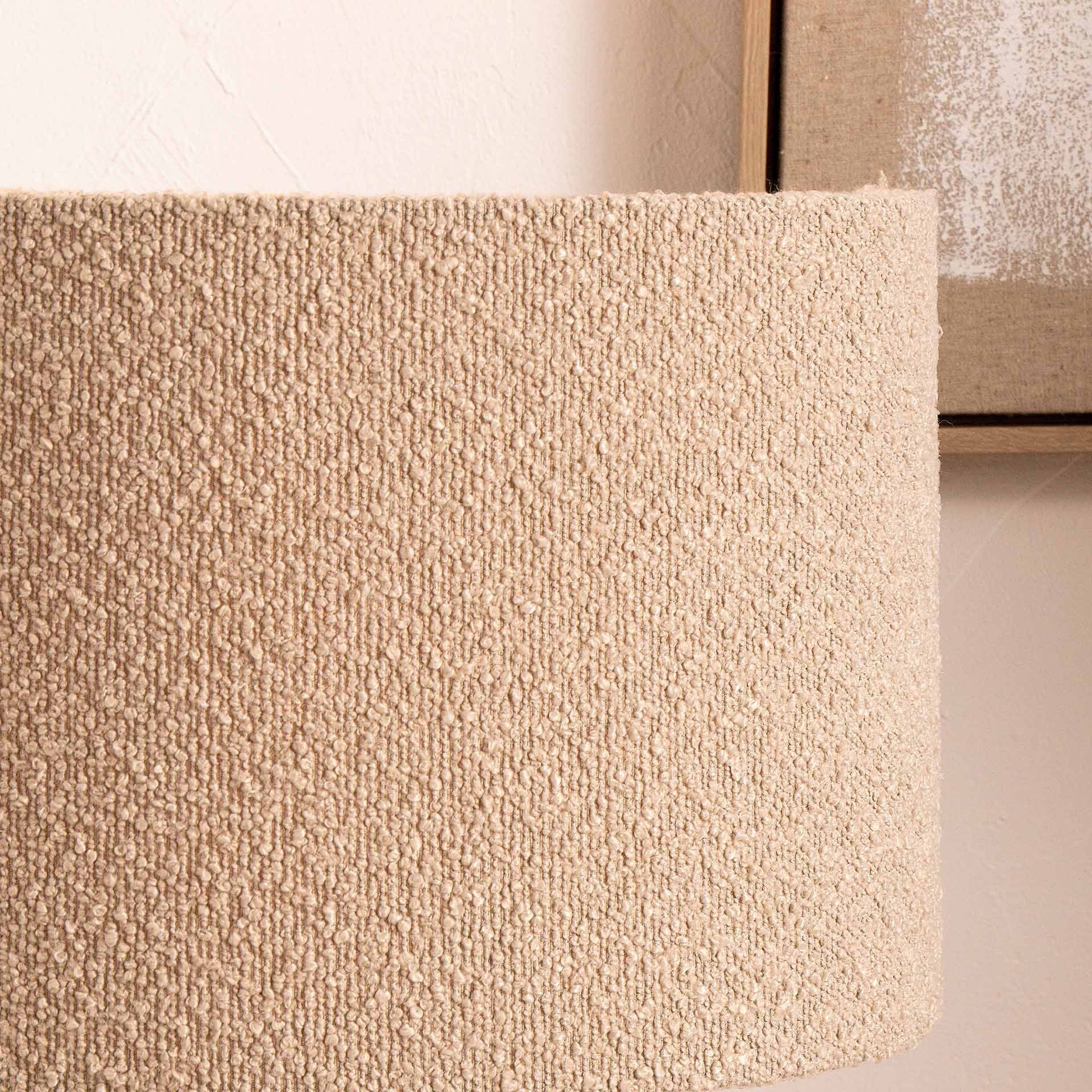 Ruma Taupe Boucle Cylinder Lamp Shade For Table Lamps