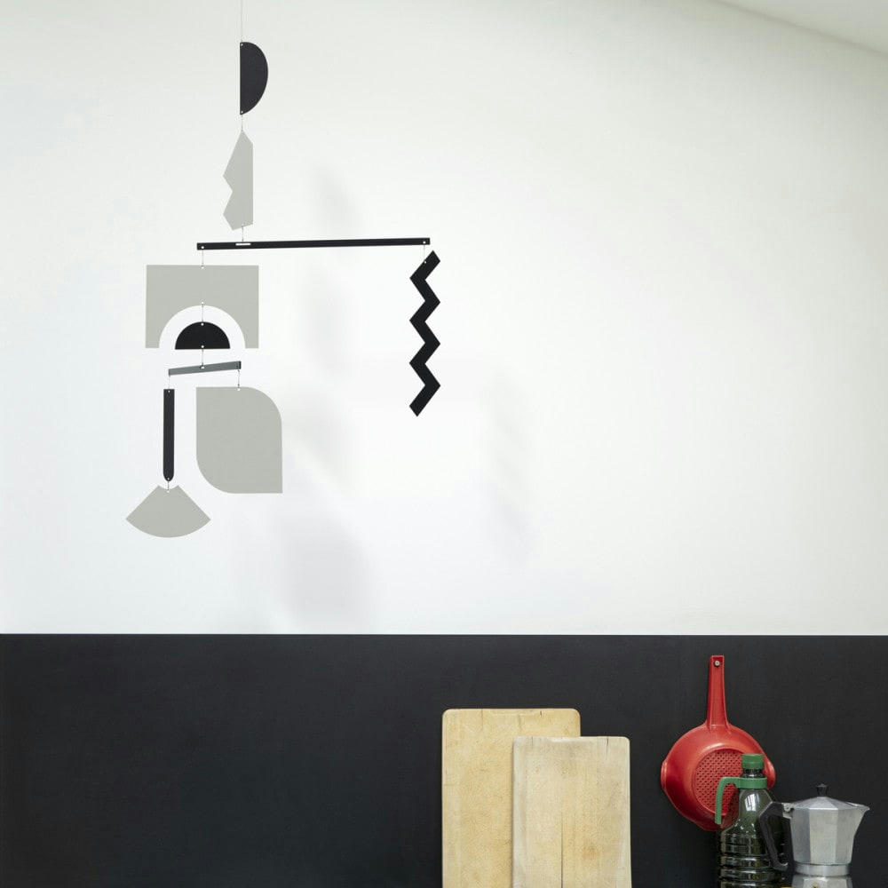 - Mobile décoratif noir gris 69x56cm