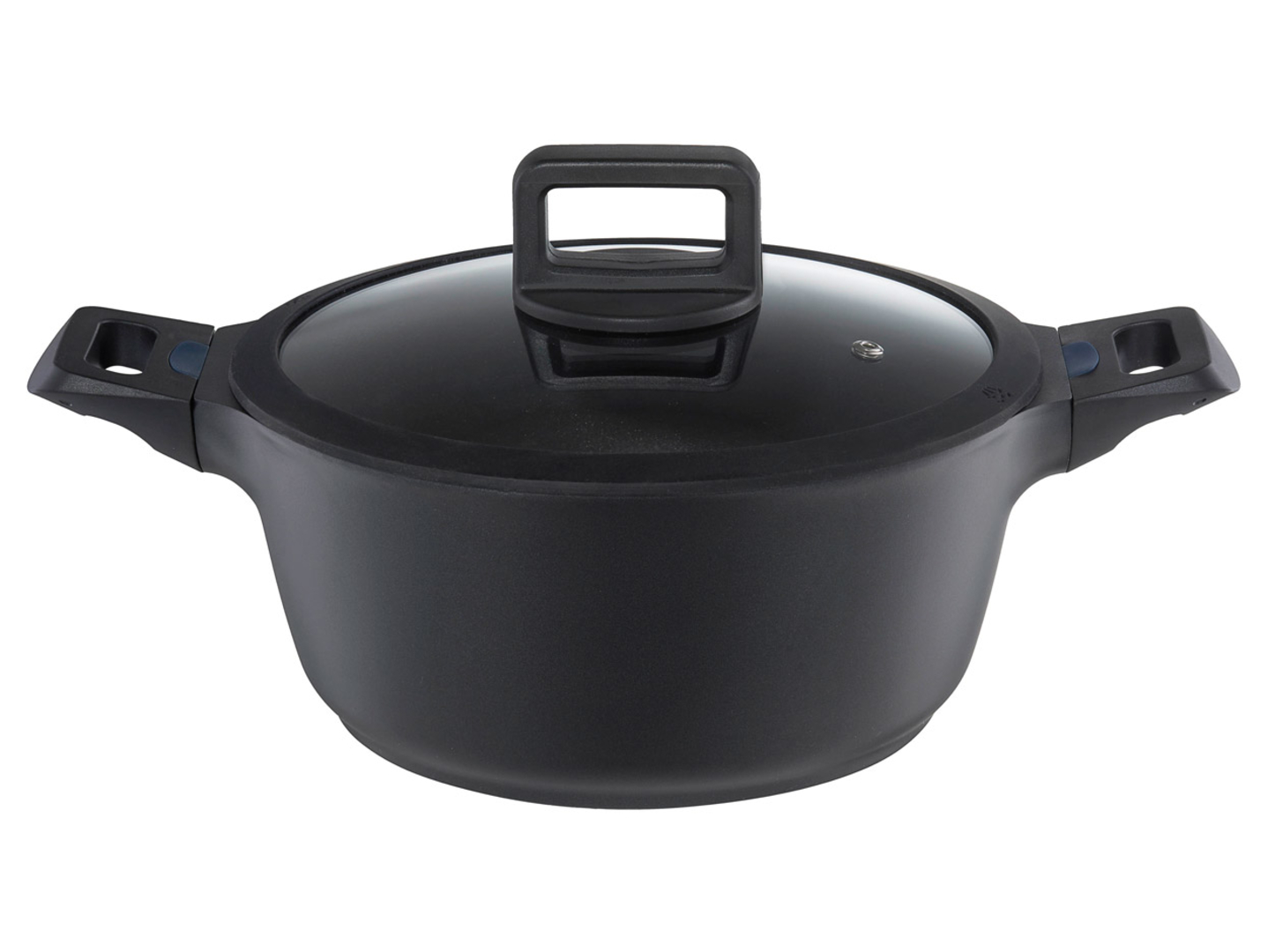 Garnek aluminiowy z pokrywką Ultimo 1,8 l czarny