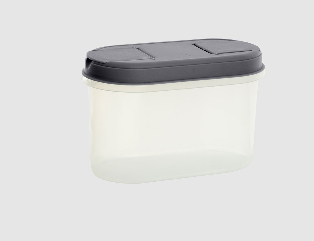 Schüttdose 1,2l klar/grau
