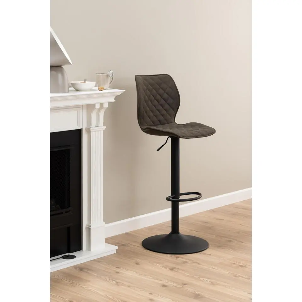 Barkruk Grijs Stof - 45,5x51x116cm - Henri?tte - Set van 2