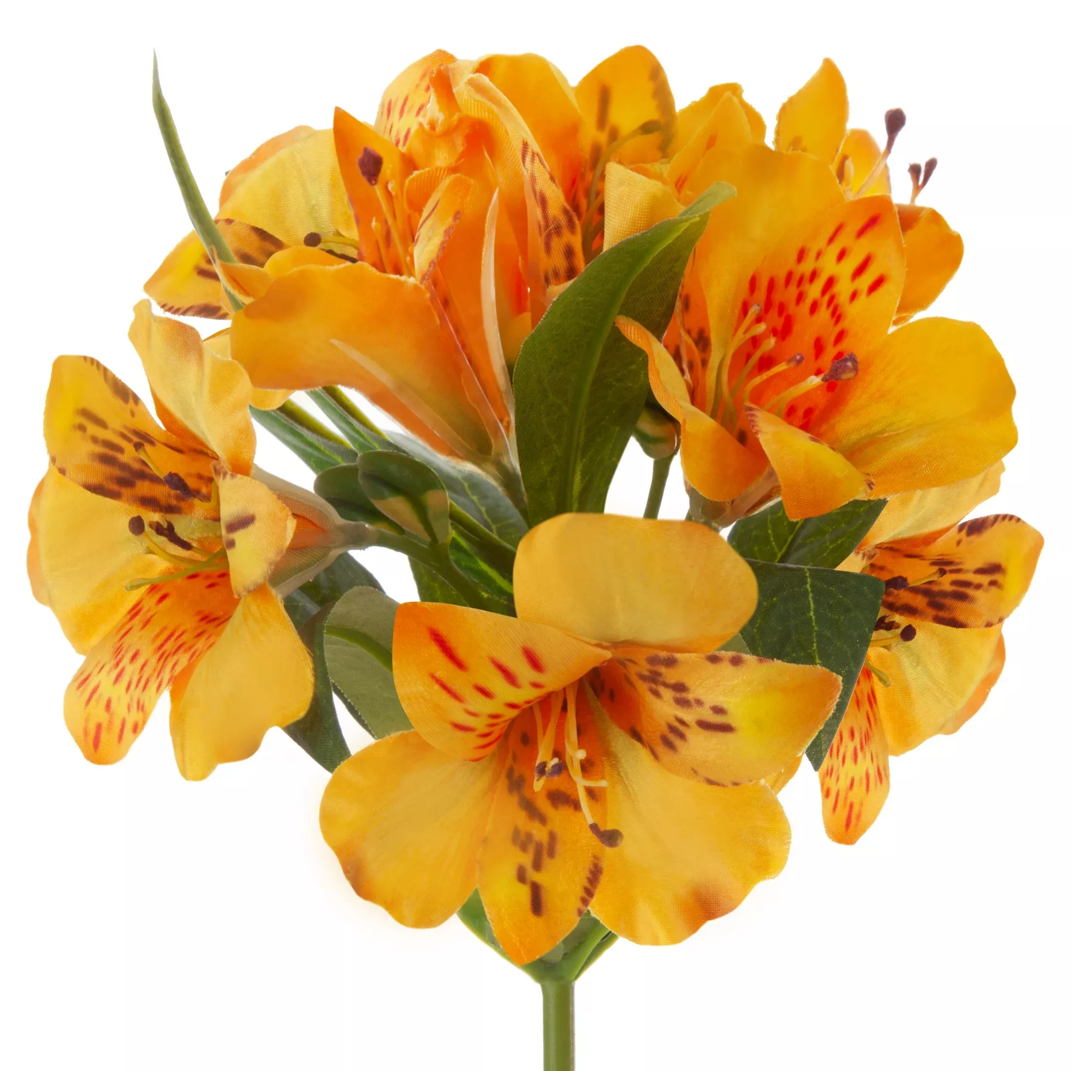 Kwiat sztuczny rododendron żółto, pomarańczowy 48 cm