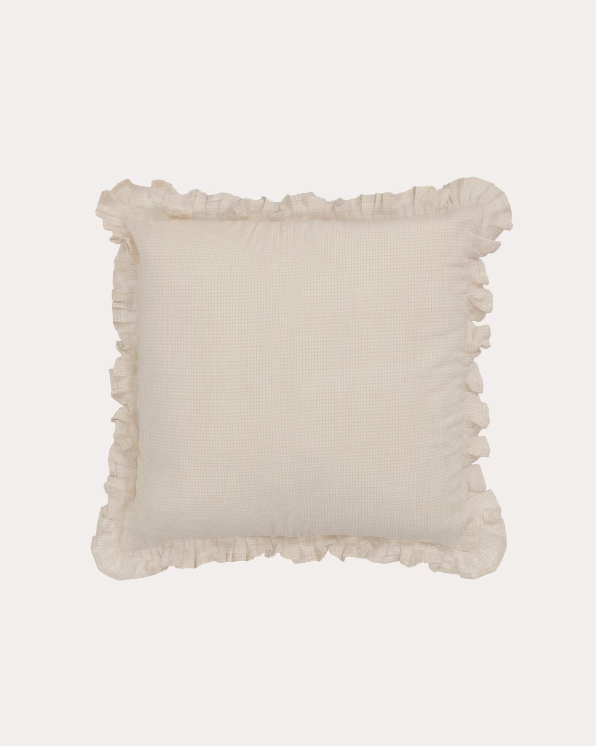 Funda cojín Nacha de algodón y lino beige 45 x 45 cm